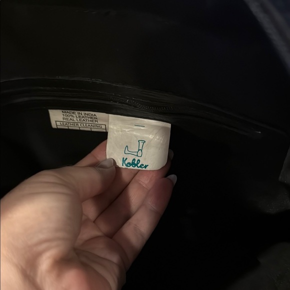 Black and White Fringe Leather Tote - Picture 6 of 15